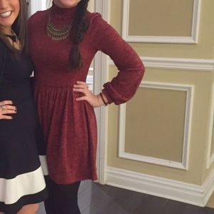 Pretty Long Sleeve Velvet Dress